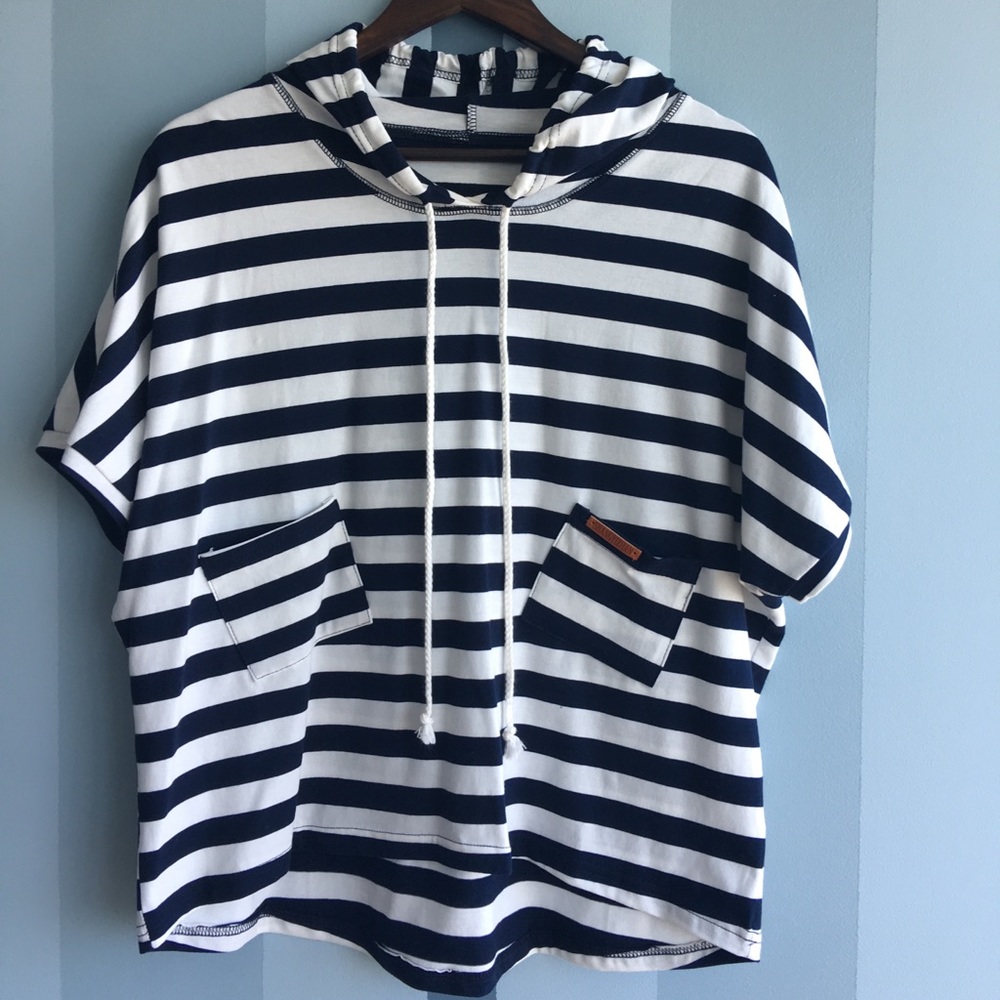 Navy/white Striped Tunic